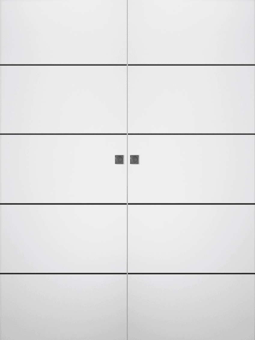 OPTIMA 4H BLACK SNOW WHITE DOUBLE MAGIC DOORS BELLDINNI MODERN INTERIOR DOOR - 1