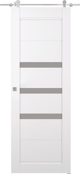 RITA VETRO SNOW WHITE BARN BELLDINNI MODERN INTERIOR DOOR - 1