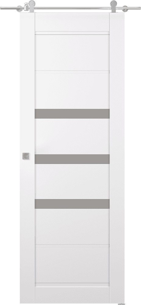 RITA VETRO SNOW WHITE BARN BELLDINNI MODERN INTERIOR DOOR - 1