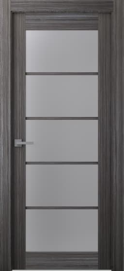PALLADIO 5 LITE VETRO GRAY OAK SWING BELLDINNI MODERN INTERIOR DOOR - 1