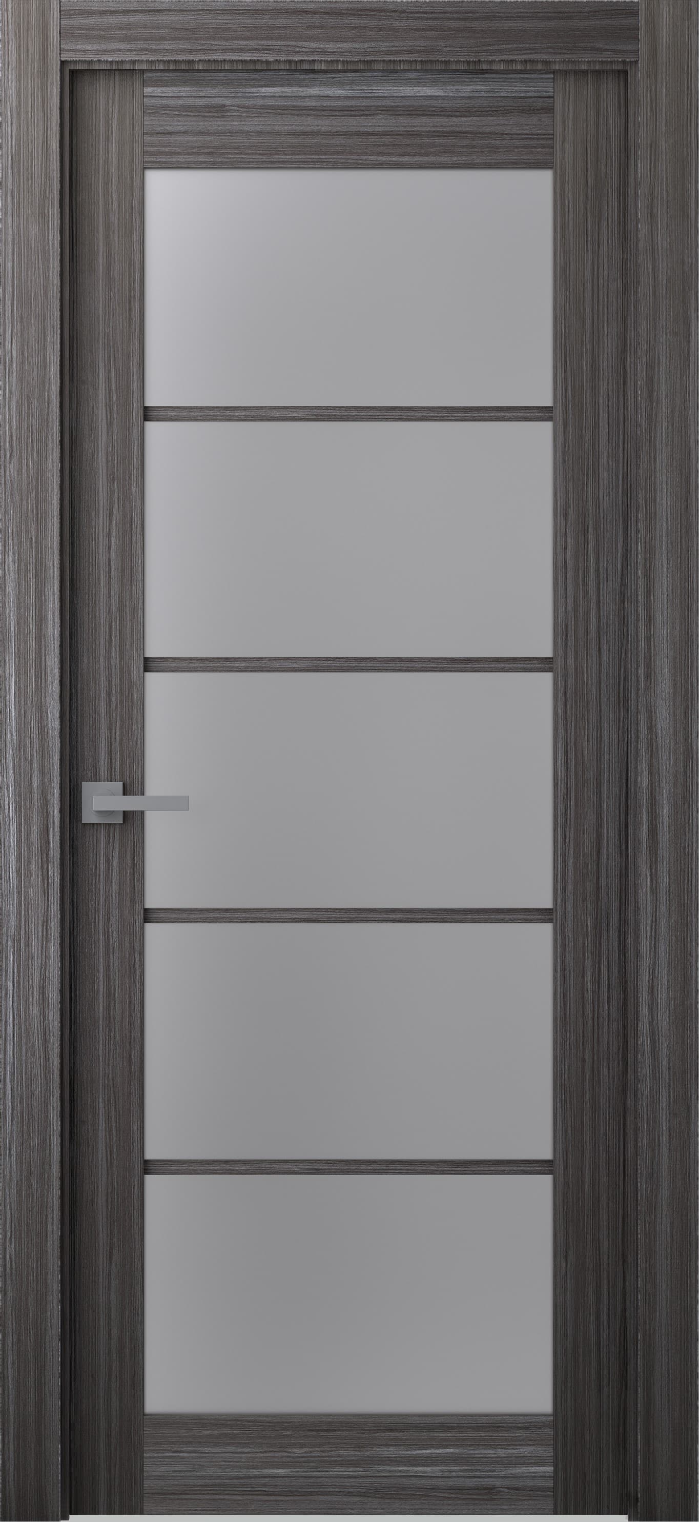 PALLADIO 5 LITE VETRO GRAY OAK SWING BELLDINNI MODERN INTERIOR DOOR - 1