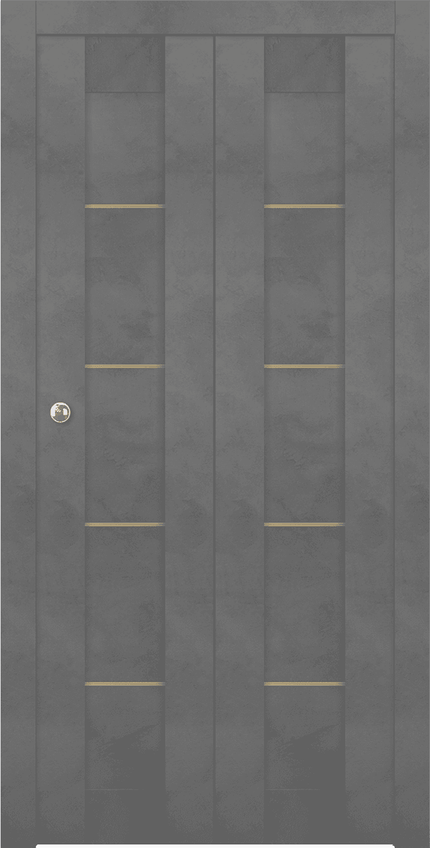 AVON 07 4H GOLD DARK URBAN DOUBLE BI-FOLD BELLDINNI MODERN INTERIOR DOOR - 1