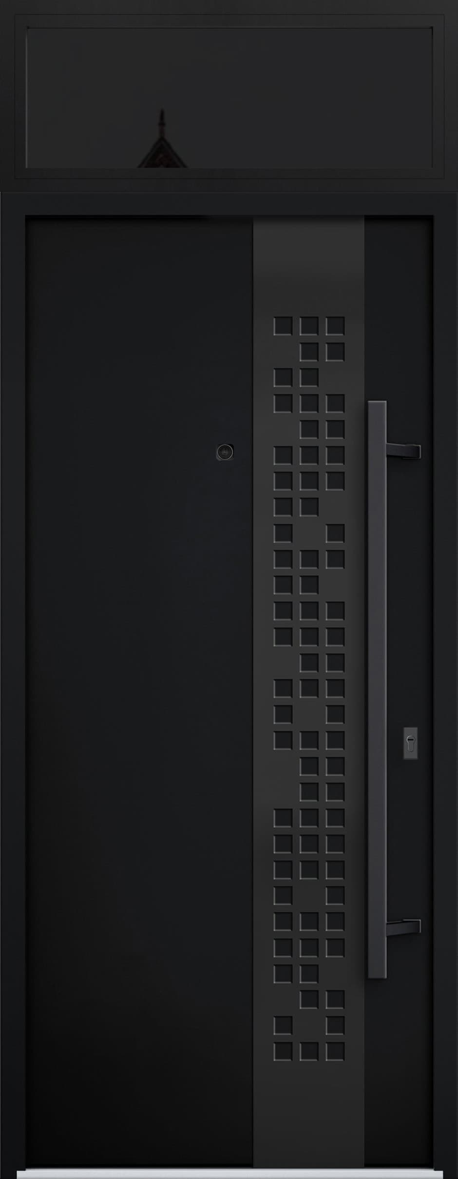 Single Modern Steel Exterior Door Deux 6078 8ft - 4