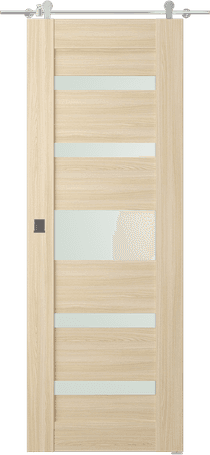 AVON 07-05 VETRO LOIRE ASH DOUBLE BARN DOORS BELLDINNI MODERN INTERIOR DOOR - 1