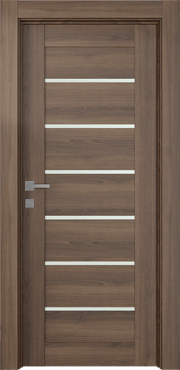 AVON 07-02 VETRO PECAN NUTWOOD SWING DOORS BELLDINNI MODERN INTERIOR DOOR - 1