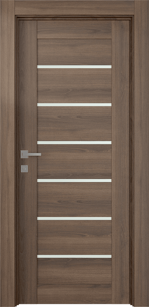 AVON 07-02 VETRO PECAN NUTWOOD SWING DOORS BELLDINNI MODERN INTERIOR DOOR - 1