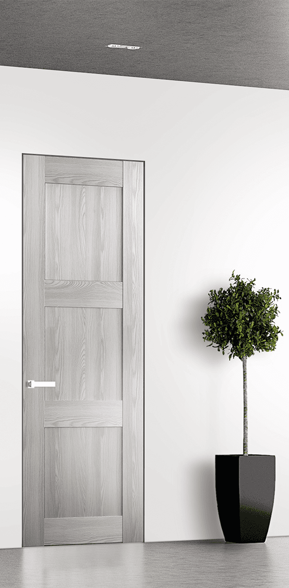 AVON 07 2RN RIBEIRA ASH DOUBLE INVISIBLE METAL FRAME BELLDINNI MODERN INTERIOR DOOR - 1