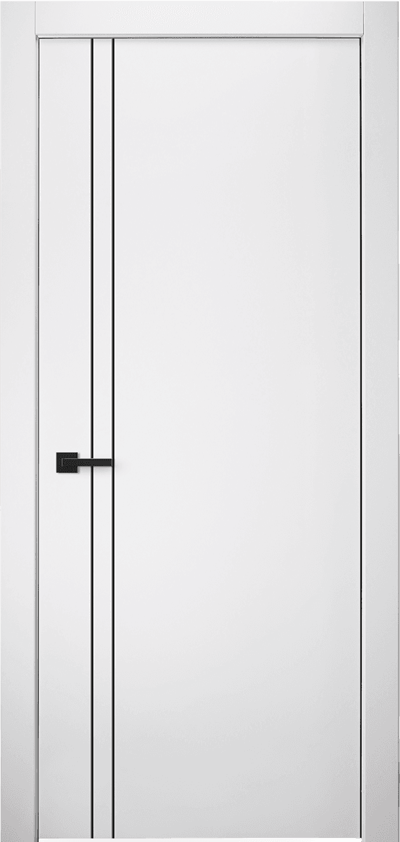 OPTIMA 2V BLACK SNOW WHITE SWING DOORS BELLDINNI MODERN INTERIOR DOOR - 1