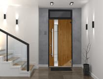 Single Modern Steel Exterior Door Deux 1713 Natural Oak - 9