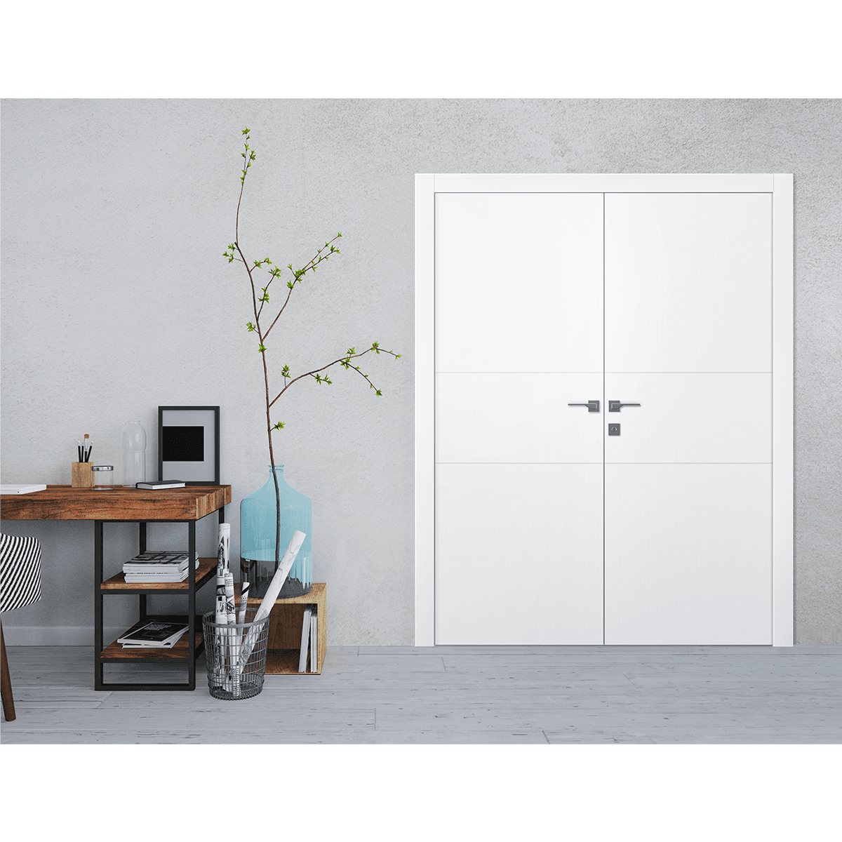 SMART PRO 2H POLAR WHITE CLOSET BELLDINNI MODERN INTERIOR DOOR - 2