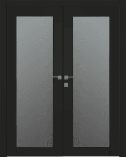 AVON 207 VETRO BLACK MATTE CLOSET BELLDINNI MODERN INTERIOR DOOR - 1