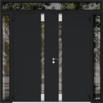 Double metal-aluminum modern exterior door Cynex 6777 8ft - 7
