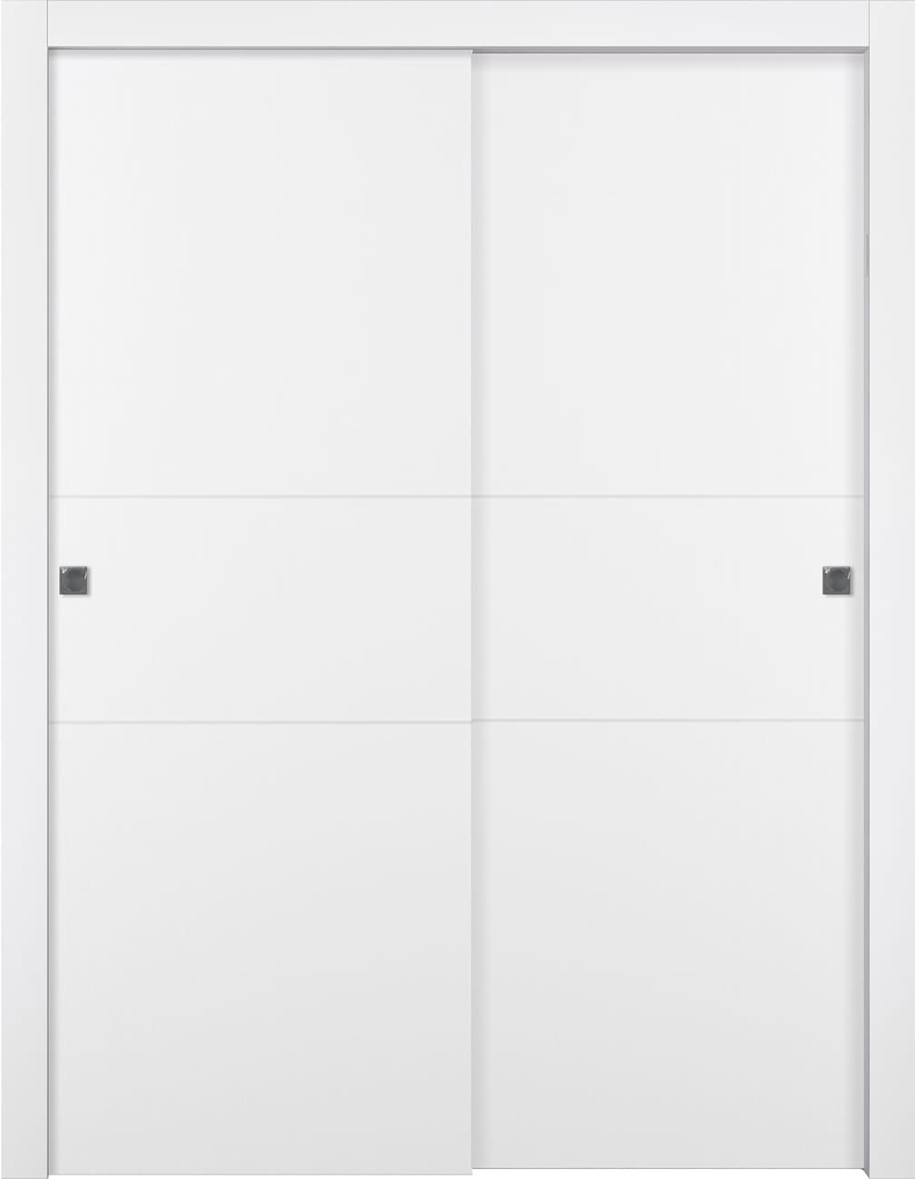 PALLADIO 2H BIANCO NOBLE BYPASS BELLDINNI MODERN INTERIOR DOOR - 1