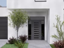 Single wrought iron modern exterior door Iron 0188 - 10