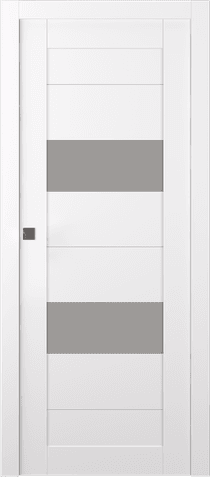 BERTA VETRO SNOW WHITE POCKET BELLDINNI MODERN INTERIOR DOOR - 1