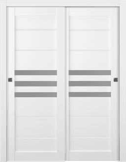 DOME VETRO BIANCO NOBLE BYPASS BELLDINNI MODERN INTERIOR DOOR - 1