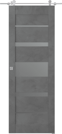 AVON 07-03 VETRO DARK URBAN DOUBLE BARN BELLDINNI MODERN INTERIOR DOOR - 1