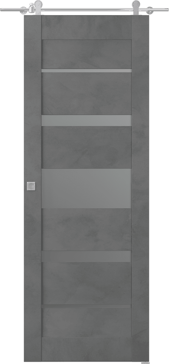 AVON 07-03 VETRO DARK URBAN DOUBLE BARN BELLDINNI MODERN INTERIOR DOOR - 1