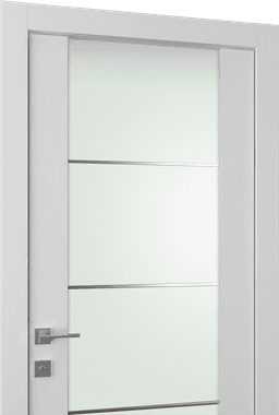 PALLADIO 202 4H BLACK STRIPS VETRO BIANCO NOBLE SWING DOORS BELLDINNI MODERN INTERIOR DOOR - 2