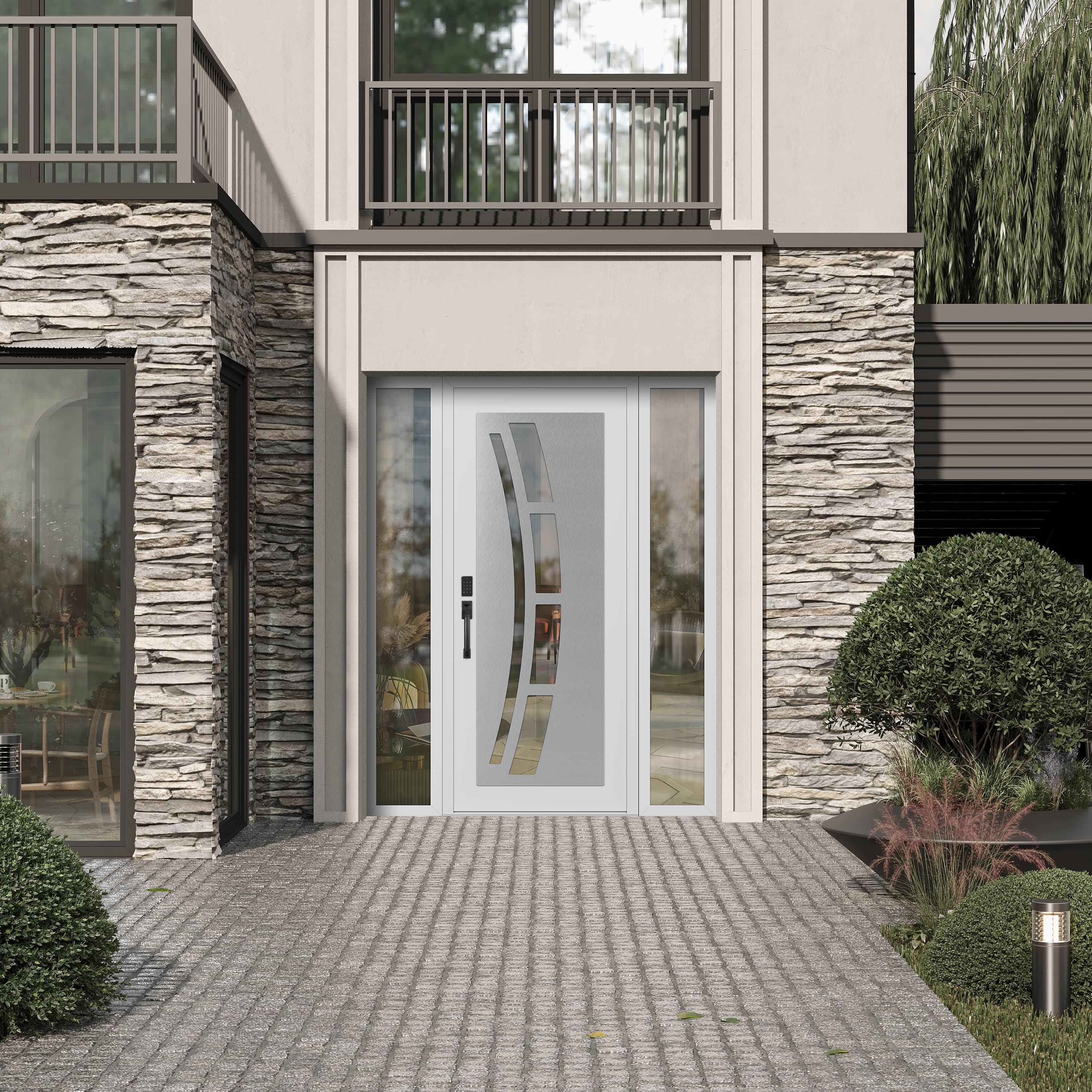 Modern Steel Front Door Diamond C12 - 6