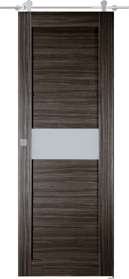 EDNA VETRO GRAY OAK DOUBLE BARN BELLDINNI MODERN INTERIOR DOOR - 1
