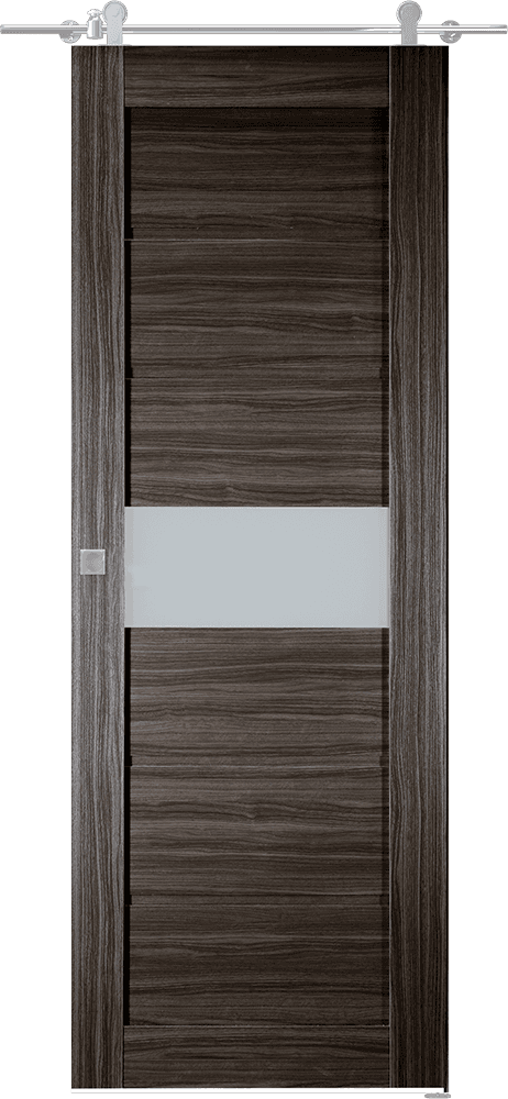 EDNA VETRO GRAY OAK DOUBLE BARN BELLDINNI MODERN INTERIOR DOOR - 1