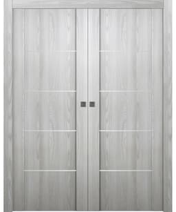 AVON 01 4H RIBEIRA ASH DOUBLE POCKET DOORS BELLDINNI MODERN INTERIOR DOOR - 1