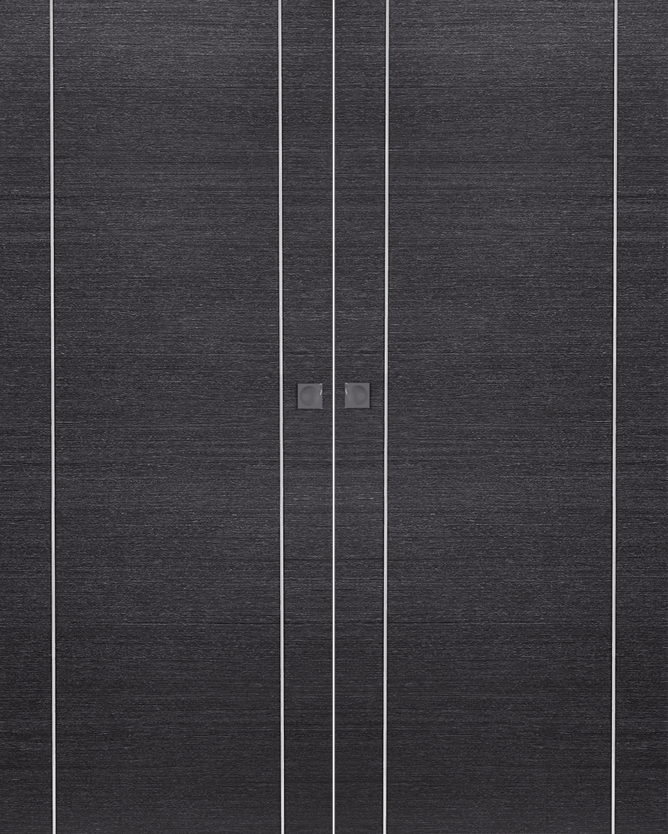 AVANTI 2U BLACK APRICOT DOUBLE MAGIC BELLDINNI MODERN INTERIOR DOOR - 1