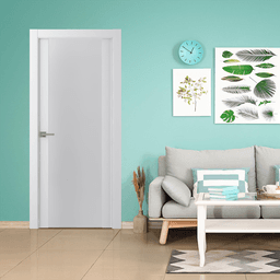 PALLADIO 202 VETRO BIANCO NOBLE SWING BELLDINNI MODERN INTERIOR DOOR - 2