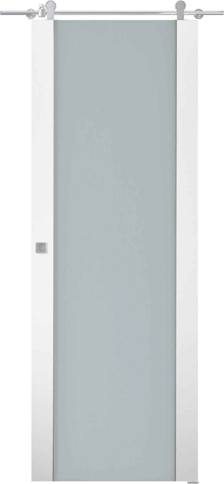 SMART PRO H3G VETRO POLAR WHITE BARN BELLDINNI MODERN INTERIOR DOOR - 1