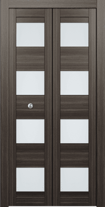 DELLA VETRO GRAY OAK BI-FOLD BELLDINNI MODERN INTERIOR DOOR - 1