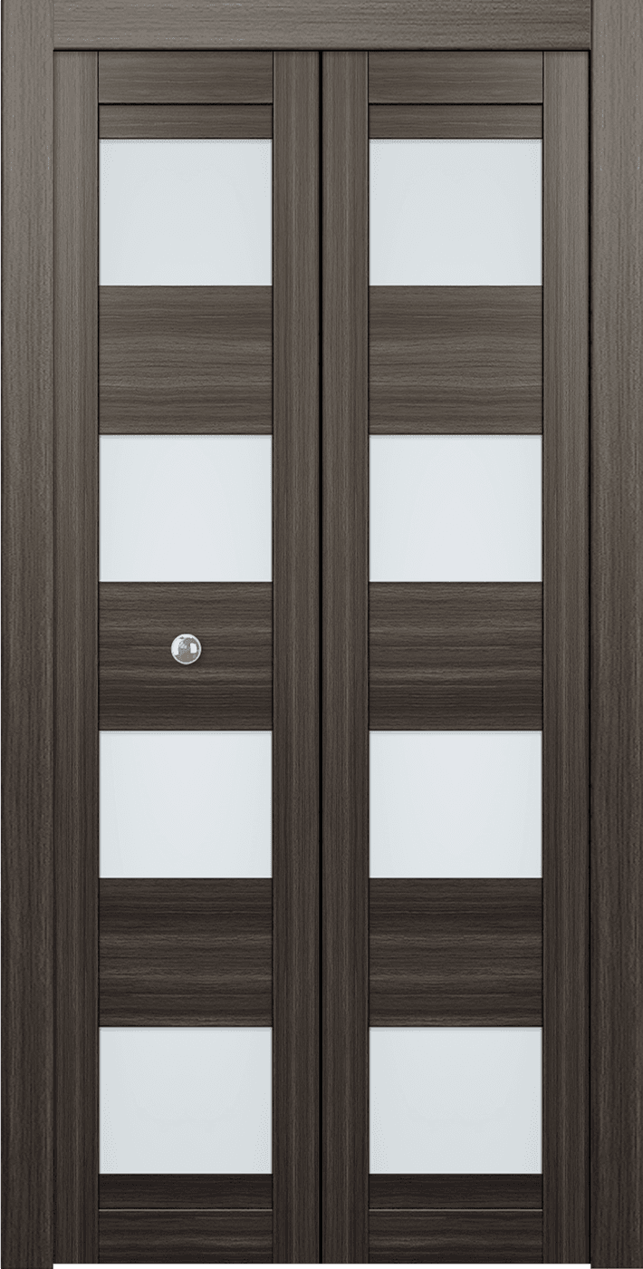 DELLA VETRO GRAY OAK BI-FOLD BELLDINNI MODERN INTERIOR DOOR - 1