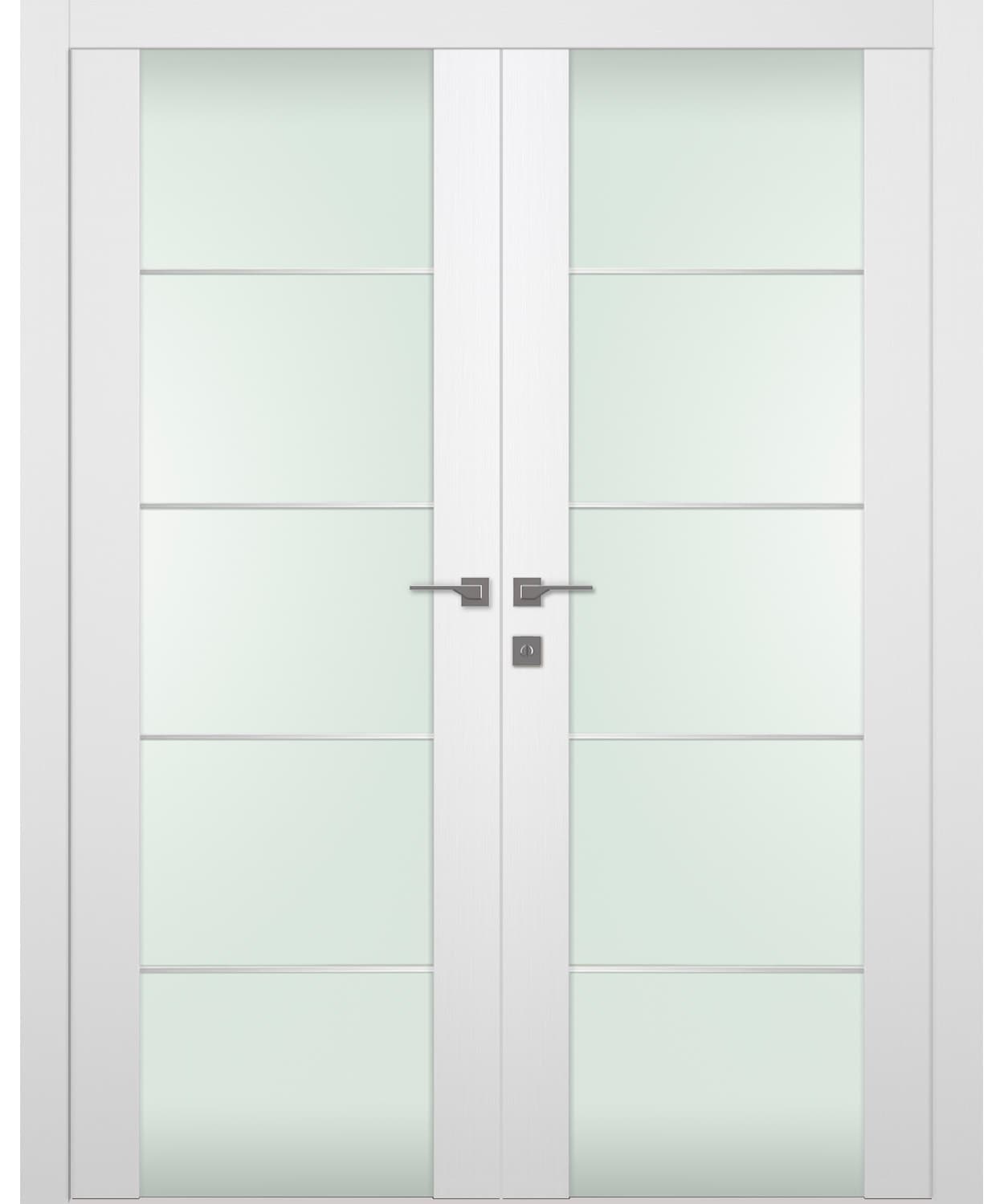 PALLADIO 202 4H VETRO BIANCO NOBLE DOUBLE BELLDINNI MODERN INTERIOR DOOR - 1