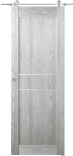 AVON 07 2HN RIBEIRA ASH DOUBLE BARN BELLDINNI MODERN INTERIOR DOOR - 1