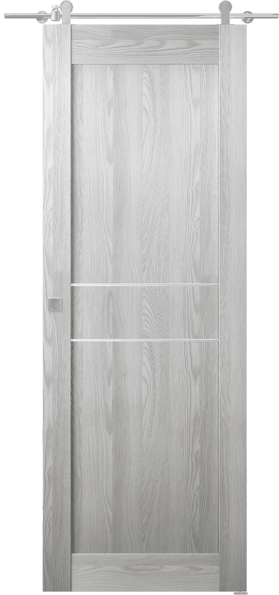 AVON 07 2HN RIBEIRA ASH DOUBLE BARN BELLDINNI MODERN INTERIOR DOOR - 1