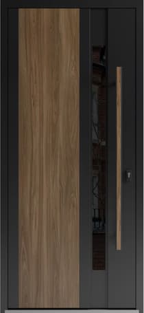 Single metal-aluminum modern exterior door Dekton 0163 - 1