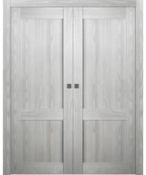 AVON 07 R RIBEIRA ASH DOUBLE POCKET BELLDINNI MODERN INTERIOR DOOR - 1