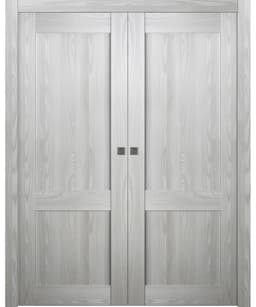 AVON 07 R RIBEIRA ASH DOUBLE POCKET BELLDINNI MODERN INTERIOR DOOR - 1