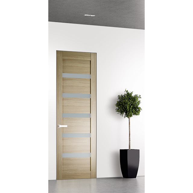 LEORA VETRO SHAMBOR DOUBLE INVISIBLE METAL FRAME BELLDINNI MODERN INTERIOR DOOR