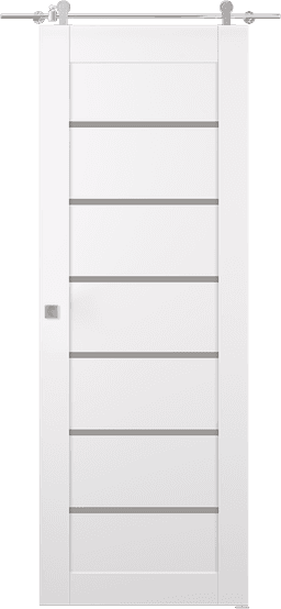 ALBA SNOW WHITE DOUBLE BARN BELLDINNI MODERN INTERIOR DOOR - 2