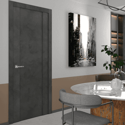 AVON 01 DARK URBAN DOUBLE INVISIBLE METAL FRAME BELLDINNI MODERN INTERIOR DOOR - 2