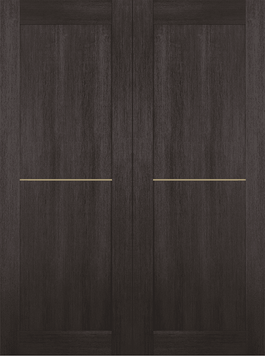 AVON 07 1H GOLD VERALINGA OAK DOUBLE INVISIBLE METAL FRAME BELLDINNI MODERN INTERIOR DOOR - 2