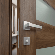 AVON 07-08 VETRO PECAN NUTWOOD DOUBLE INVISIBLE METAL FRAME BELLDINNI MODERN INTERIOR DOOR - 4