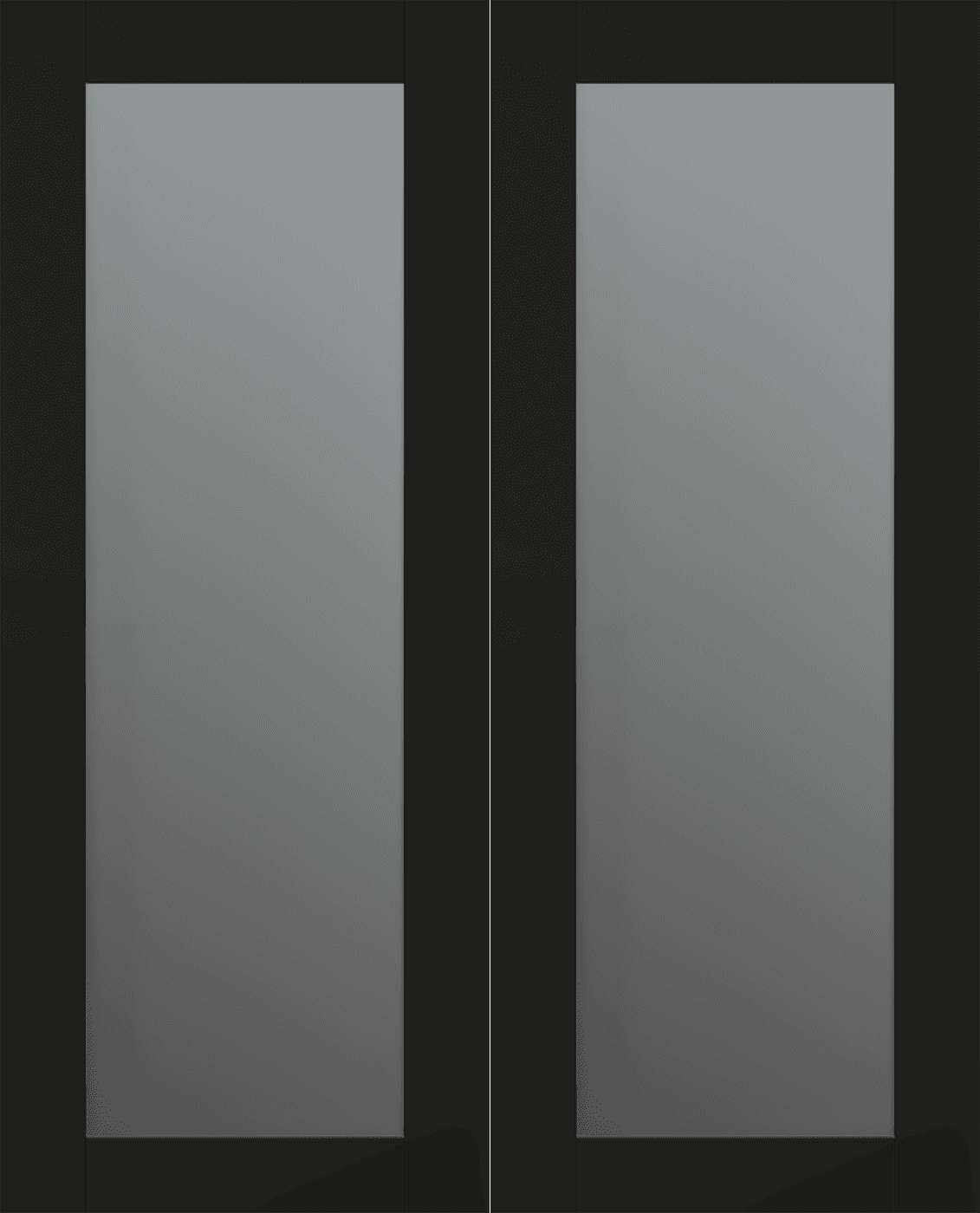 AVON 207 VETRO BLACK MATTE DOUBLE INVISIBLE METAL FRAME BELLDINNI MODERN INTERIOR DOOR - 2