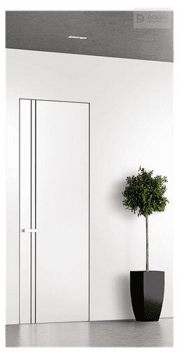 OPTIMA 2V BLACK SNOW WHITE INVISIBLE METAL FRAME BELLDINNI MODERN INTERIOR DOOR - 1