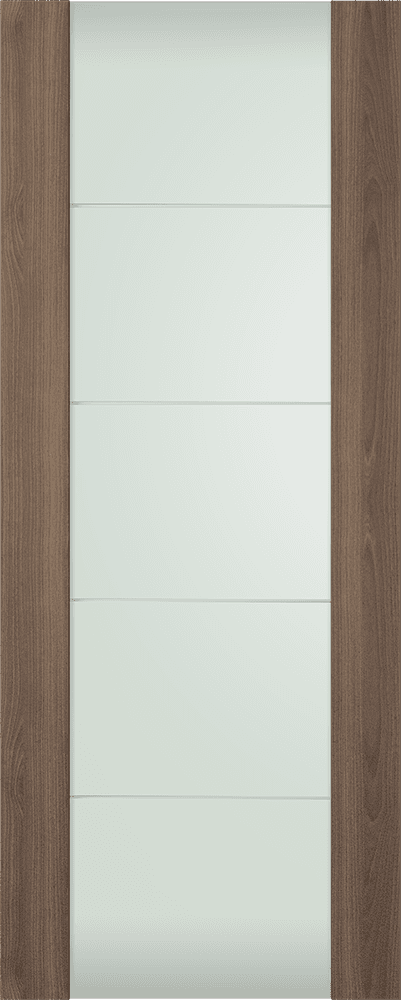 AVON 202 4H VETRO PECAN NUTWOOD SWING DOORS BELLDINNI MODERN INTERIOR DOOR - 5