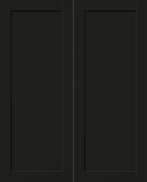 SHAKER 1 PANEL BLACK MATTE DOUBLE IINVISIBLE METAL FRAME BELLDINNI MODERN INTERIOR DOOR - 2