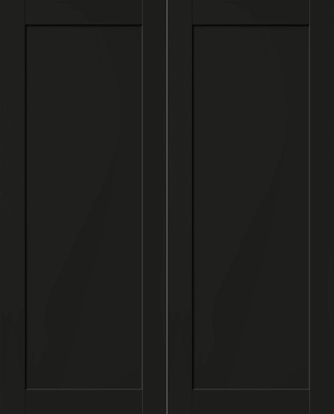 SHAKER 1 PANEL BLACK MATTE DOUBLE IINVISIBLE METAL FRAME BELLDINNI MODERN INTERIOR DOOR - 2