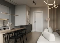 SMART PRO 2V BLACK POLAR WHITE POCKET DOORS BELLDINNI MODERN INTERIOR DOOR - 2