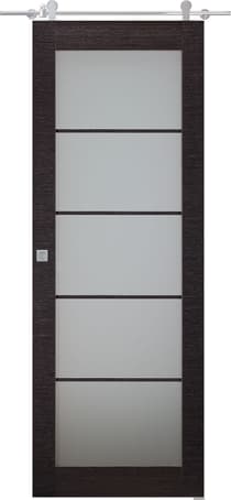 AVANTI 5 LITE VETRO BLACK APRICOT BARN BELLDINNI MODERN INTERIOR DOOR - 1
